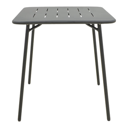 Τραπεζαρία Moraja Deraby I pakoworld σετ 3τεμ μαύρο μέταλλο 70x70x73εκ