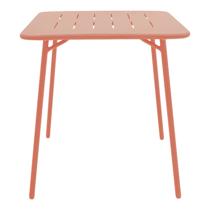 Τραπεζαρία Moraja Deraby pakoworld σετ 3τεμ terracotta μέταλλο 70x70x73εκ