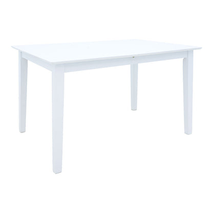 Τραπεζαρία Dallan Mabor pakoworld 7τεμ λευκό rubberwood 120-150x80x73,8εκ