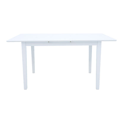 Τραπεζαρία Dallan Mabor pakoworld 7τεμ λευκό rubberwood 120-150x80x73,8εκ