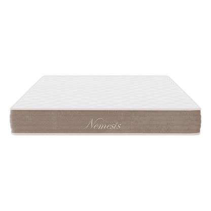 Κρεβάτι με στρώμα Nevil-Nemesis pakoworld pu λευκό 150x200εκ