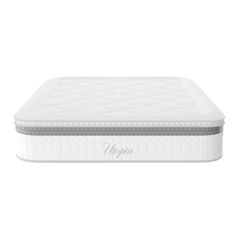 Κρεβάτι με συρτάρι και στρώμα Olympus-Utopia pakoworld λευκό 150x200εκ