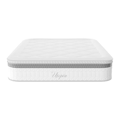 Κρεβάτι με συρτάρι και στρώμα Olympus-Utopia pakoworld λευκό 150x200εκ