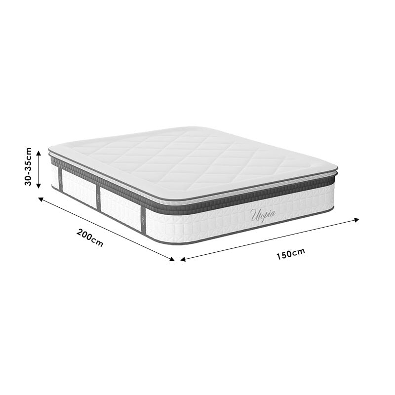 Κρεβάτι με συρτάρι και στρώμα Olympus-Utopia pakoworld λευκό 150x200εκ