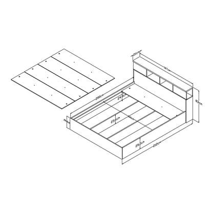 Κρεβάτι με στρώμα Olympus-Resty pakoworld castillo-toro 160x200εκ