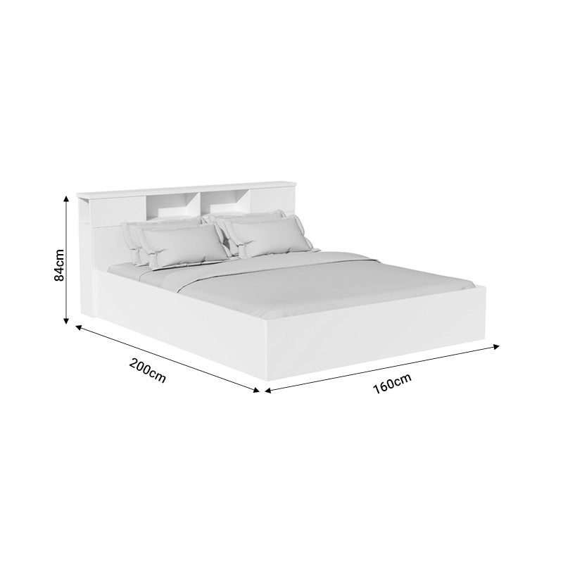 Κρεβάτι με στρώμα Olympus Resty pakoworld λευκό 160x200εκ