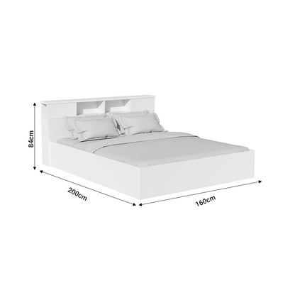 Κρεβάτι με στρώμα Olympus Resty pakoworld λευκό 160x200εκ