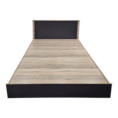 Κρεβάτι με στρώμα Athos Sleepy pakoworld sonoma ανθρακί 160x200εκ