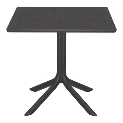 Τραπεζαρία Zoi Groovy pakoworld σετ 3τεμ ανθρακί PP 80x80x74εκ