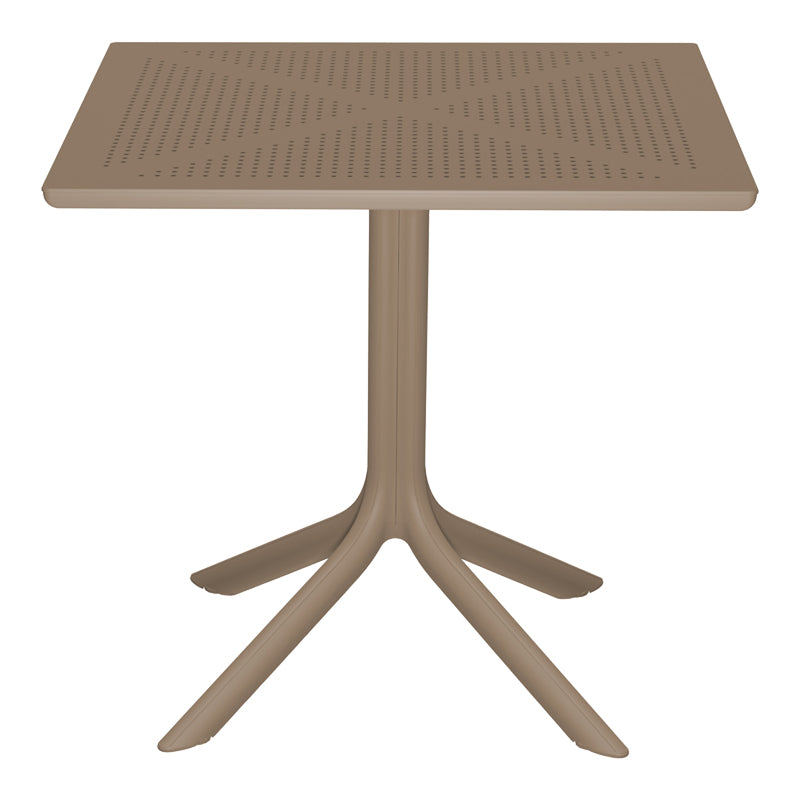Τραπεζαρία Zoi Groovy pakoworld σετ 3τεμ cappuccino PP 80x80x74εκ