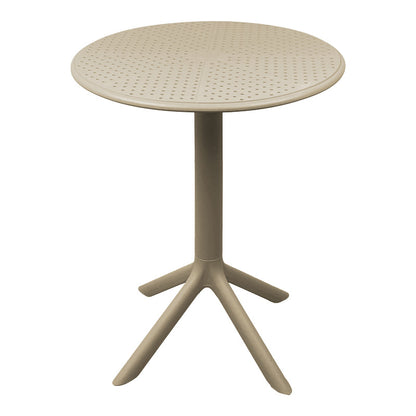 Τραπεζαρία Mercon Hush pakoworld σετ 3τεμ cappuccino PP Φ60x75εκ