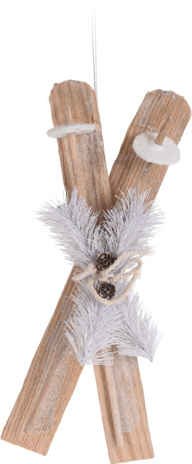 Ξύλινα διακοσμητικά πέδιλα σκι, 50cm