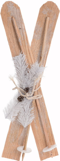 Ξύλινα διακοσμητικά πέδιλα σκι, 80cm