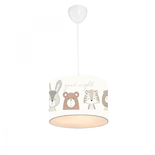 Παιδικό φωτιστικό οροφής μονόφωτο PWL-1095 pakoworld Ε27 γκρι-λευκό Φ24x20εκ