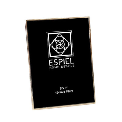 ΚΟΡΝΙΖΑ ΜΕΤΑΛΛΙΚΗ ΜΕ ΧΡΥΣΟ ΠΛΑΙΣΙΟ 15X20 - ESPIEL FAM751