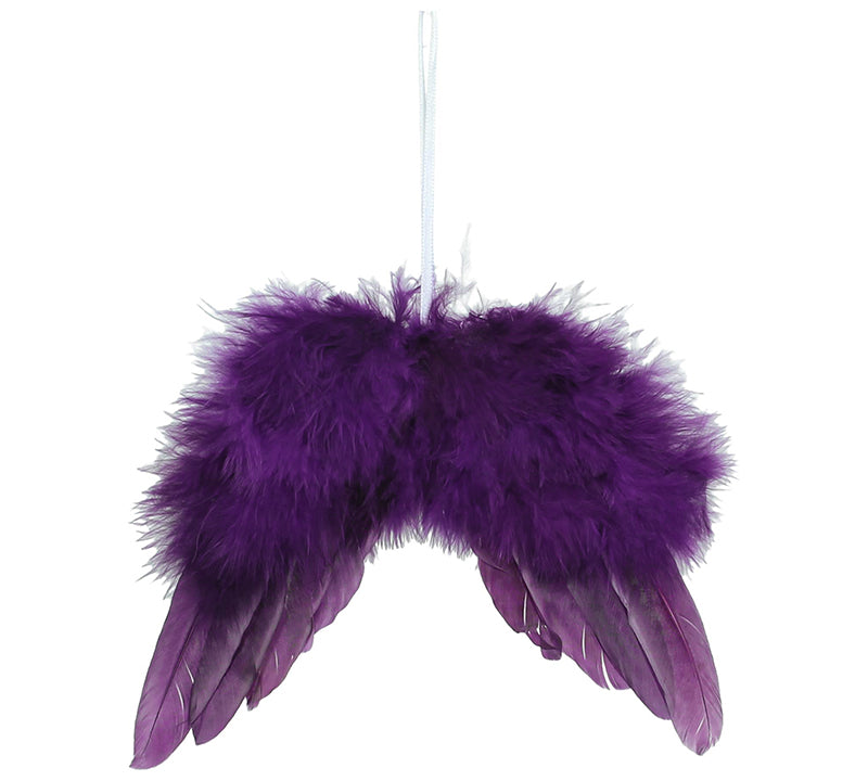 Διακοσμητικά φτερά, μελιτζανί χρ. 26cm