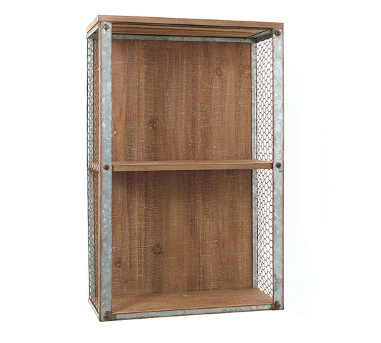 Παραλ/μο ράφι από ξύλο & σύρμα 61,5cm