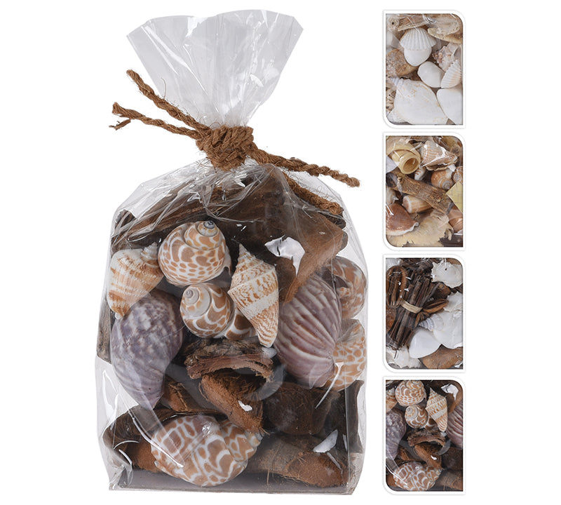 Φυσικά Υλικά διακόσμησης με κοχύλια σε 4 είδη (350γρ)
