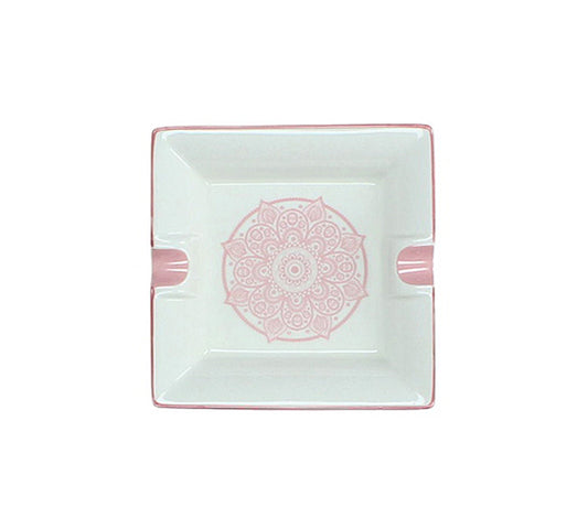Τασάκι από πορσελάνη σχ.Mandala ροζ, 12,8cm