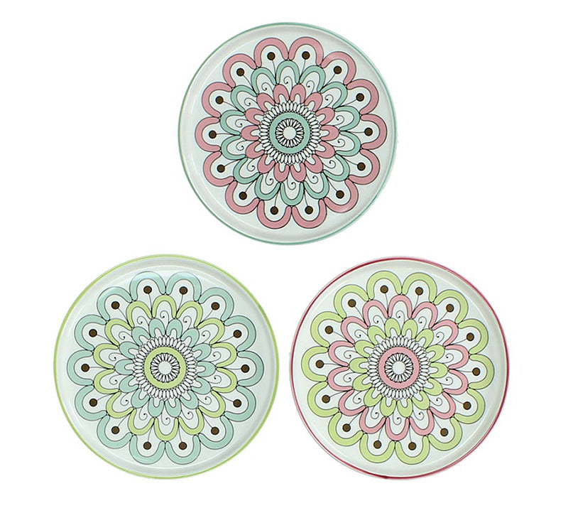 Στρογγυλό σουβέρ πορσελάνη σχ.μαργαρίτα πολύχρωμο, 16,5cm