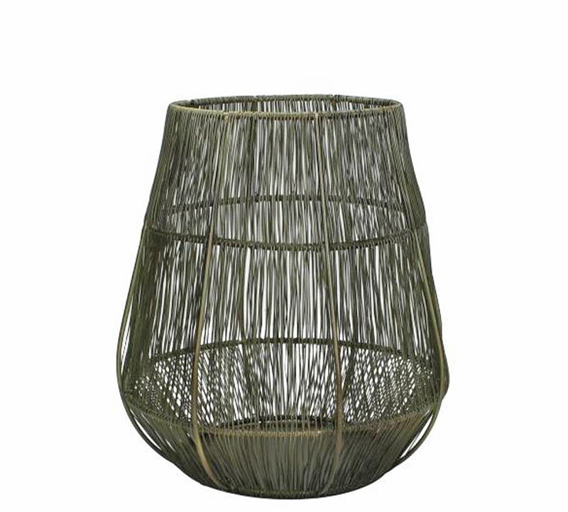 Συρμάτινο πλεκτό φανάρι μπρονζέ, 25cm