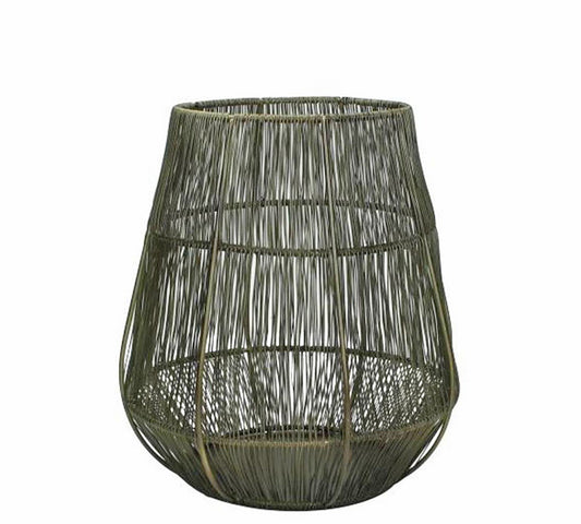 Συρμάτινο πλεκτό φανάρι μπρονζέ, 25cm