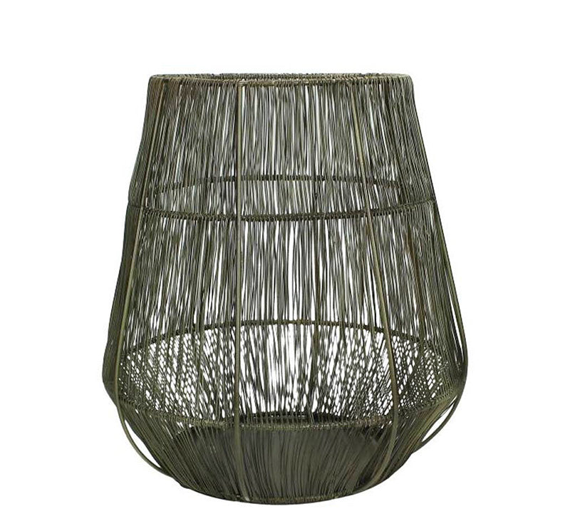 Συρμάτινο πλεκτό φανάρι μπρονζέ, 28cm