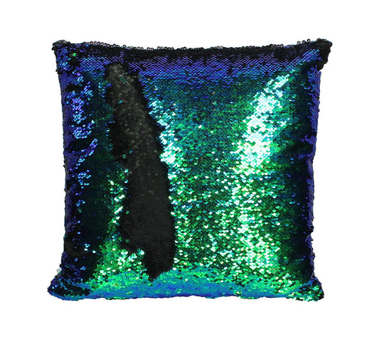 Μαξιλάρι με παγιέτες πρασινο/μπλε, 40cm