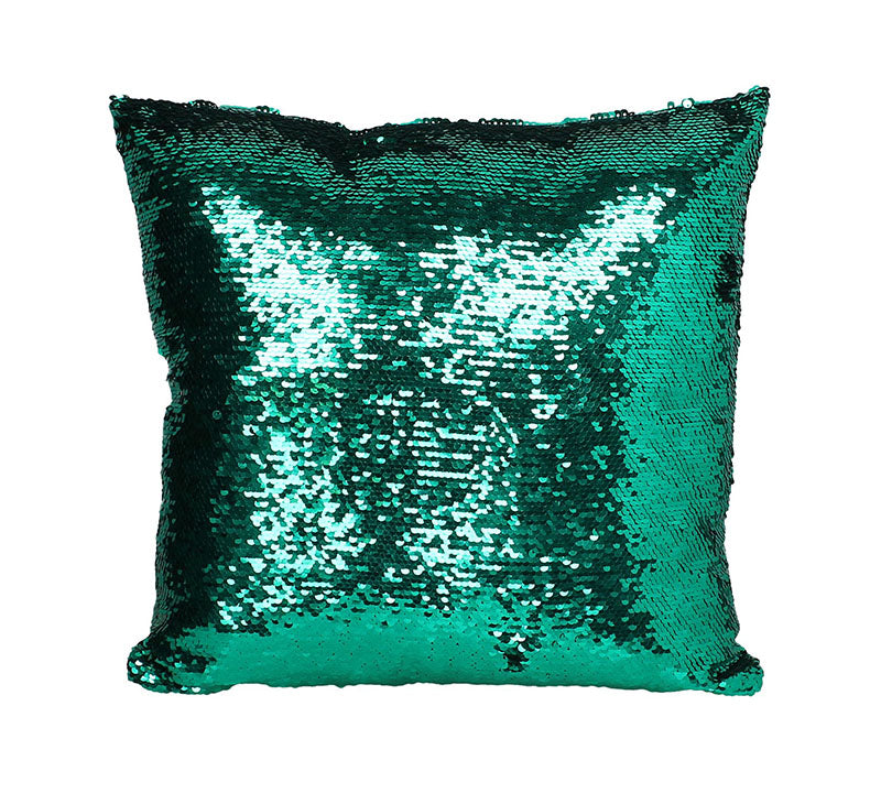 Μαξιλάρι με παγιέτες πράσινο, 40cm