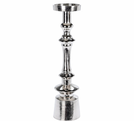 Επινικελωμένο κηροπήγιο αλουμινίου, 37cm