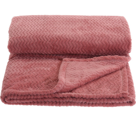 Ριχτάρι καπιτονέ με βελουτέ γούνα, ροζ χρ.,160x130cm