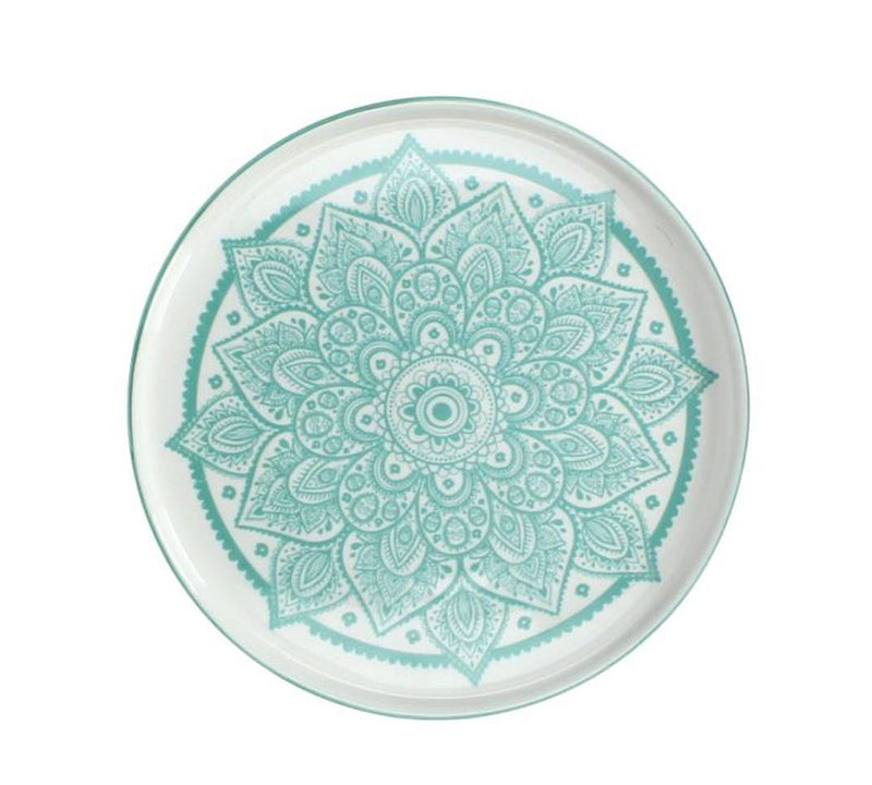 Στρογγυλό σουβέρ πορσελάνη σχ.Mandala βεραμάν 21,5cm