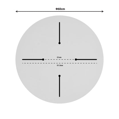 Επιφάνεια τραπεζιού Bounty pakoworld Werzalit καρυδί Φ60εκ πάχους 25mm