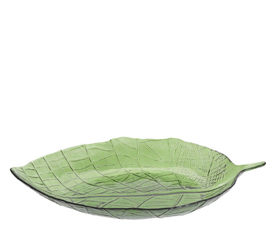 Γυάλινη πιατέλλα σχ. Φύλλο, 36x25x4cm