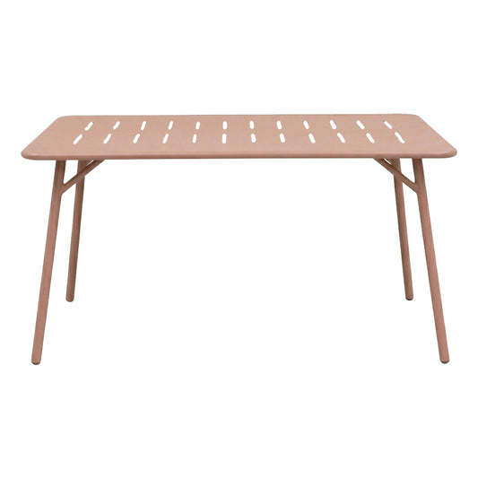 Τραπέζι Moraja pakoworld terracotta μέταλλο 140x80x72εκ