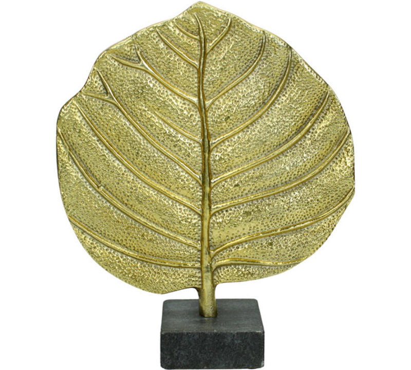 Διακοσμητικό Χρυσό φύλλο με τετράγωνη βάση, 28cm