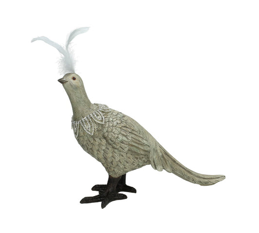 Διακοσμητικός Φασιανός με λευκό φτερό 31.5x24.5cm