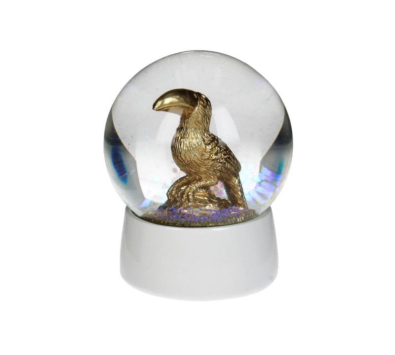 Χιονόμπαλλα με χρυσό πουλί Toucan, 6.5cm