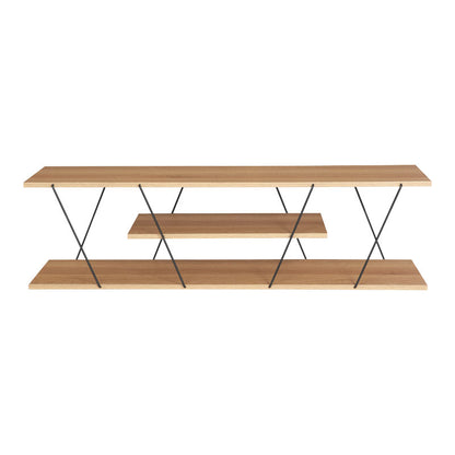 Έπιπλο τηλεόρασης Tars pakoworld sonoma-μαύρο 120x30x33εκ