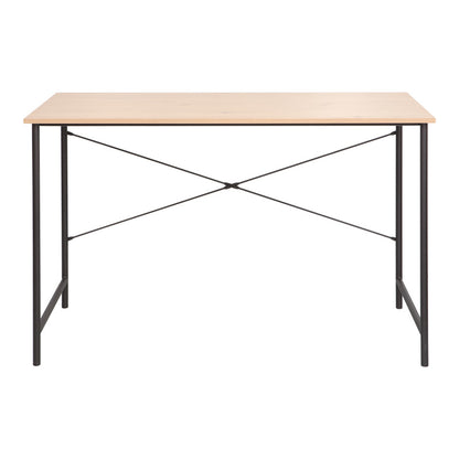 Γραφείο εργασίας Senzia pakoworld σε φυσική απόχρωση με μαύρο μέταλλο 120x60x75εκ