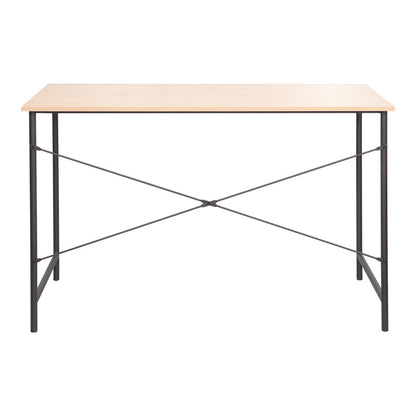 Γραφείο εργασίας Senzia pakoworld σε φυσική απόχρωση με μαύρο μέταλλο 120x60x75εκ