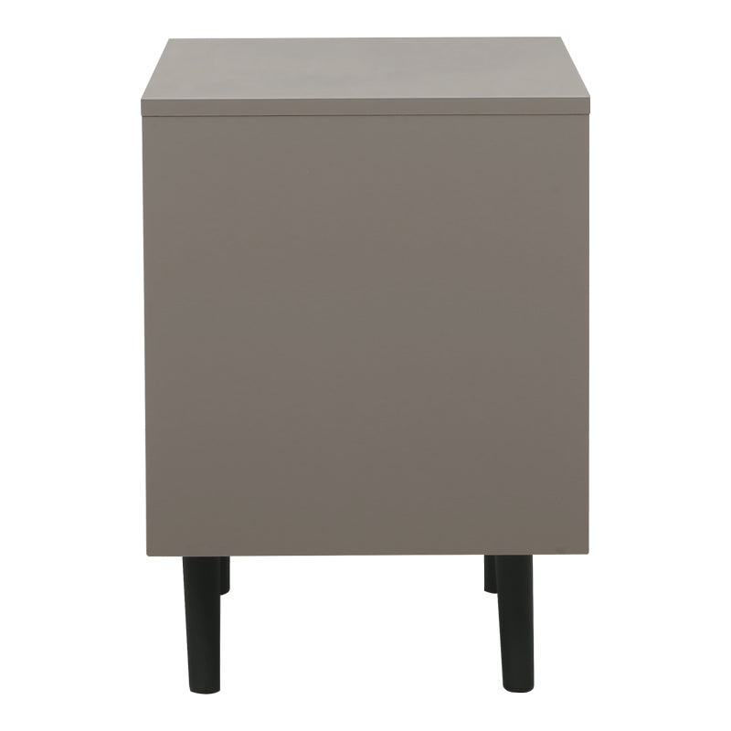 Κομοδίνο Nectra pakoworld taupe με μαύρο 50x40x56εκ