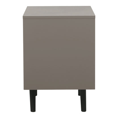 Κομοδίνο Nectra pakoworld taupe με μαύρο 50x40x56εκ