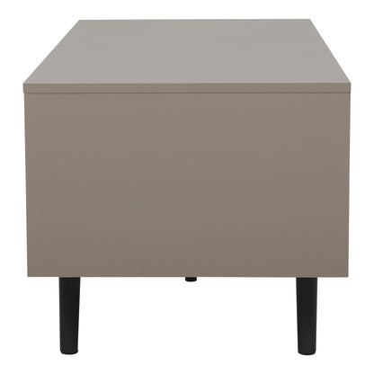 Τραπέζι σαλονιού Nectra pakoworld taupe με μαύρο 100x50x45εκ