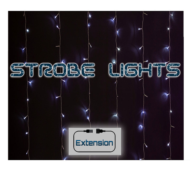 200Led-(IP44)Κουρτίνα Strobe (σειρά επέκτασης), Διάφανο/4000k,M2ΧY2μ.
