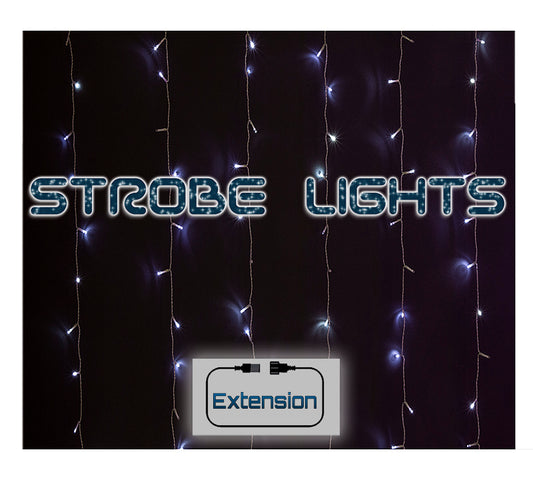 200Led-(IP44)Κουρτίνα Strobe (σειρά επέκτασης), Διάφανο/4000k,M2ΧY2μ.