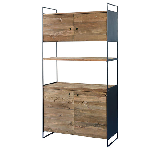 Ψηλό ερμάριο με 4 πορτάκια & 1 ράφι,99x40x190cm