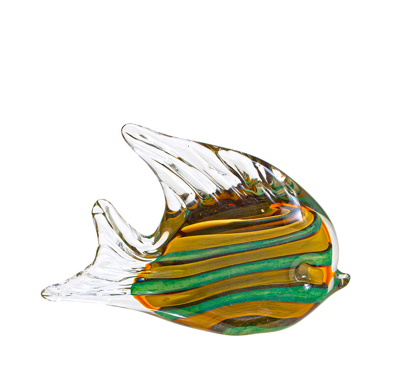 Γυάλινο χειροποίητο πολύχρωμο ψαράκι,12cm