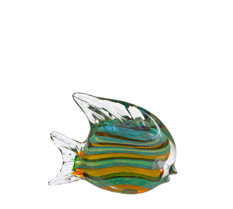 Γυάλινο χειροποίητο πολύχρωμο ψαράκι,10,5cm