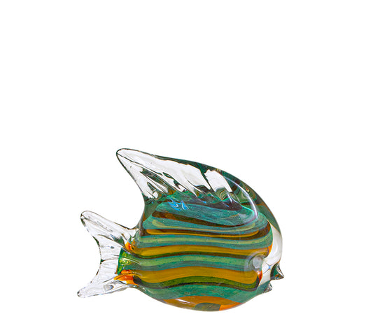 Γυάλινο χειροποίητο πολύχρωμο ψαράκι,10,5cm